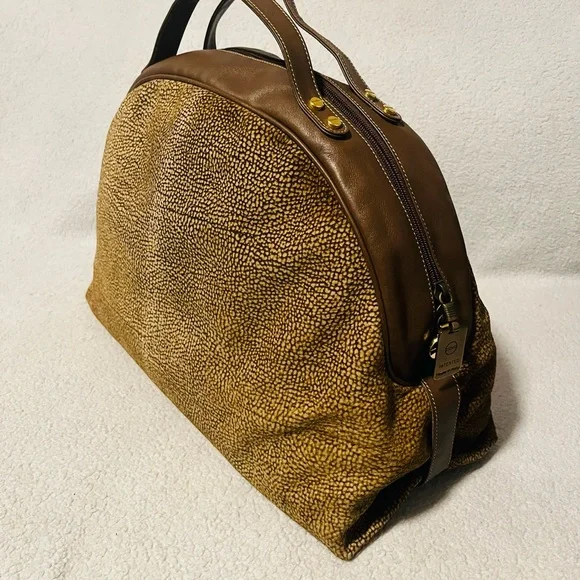 Borbonese Redwall Quail Suede Handbag - Picture 6 of 10